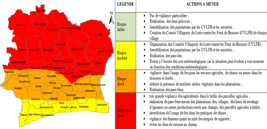 Risque de feu de brousse du 01 au 07 Mars 2016 - Sodexam